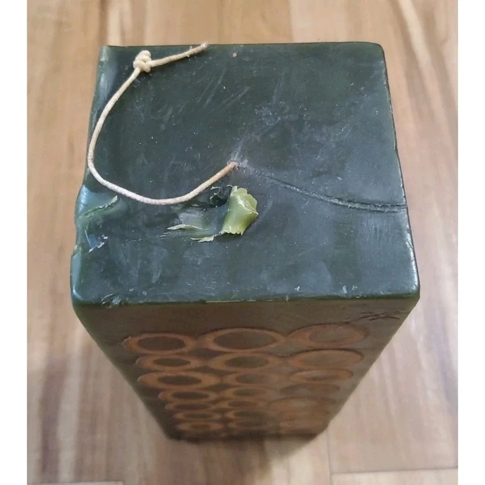 HUGE Pier 1 Bamboo Candle Forest‎ Green Unscented 10inch Tall